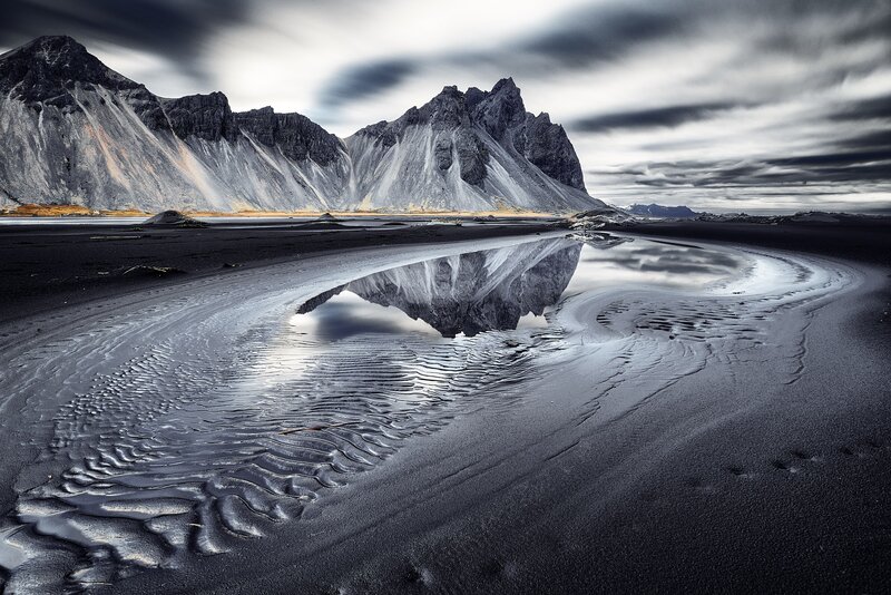 Mountain Reflection in Stream