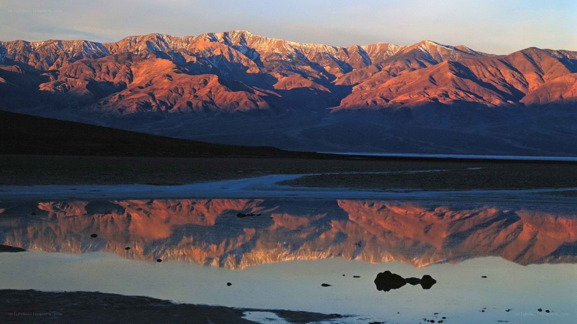 mountain reflection in water