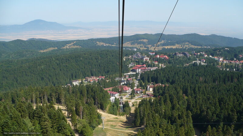 Mountain resort from cable car