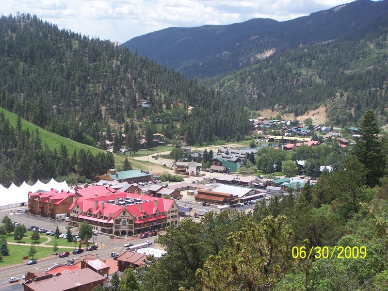 Mountain resort village in Colorado