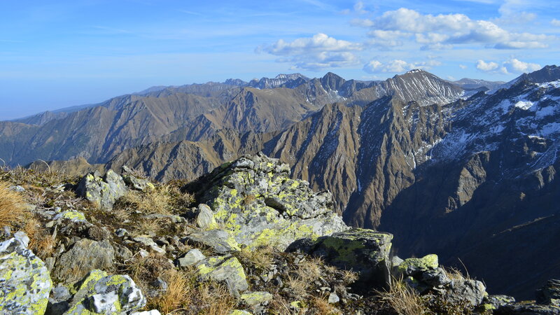 Mountain Ridge Landscape — Blue, Serene
