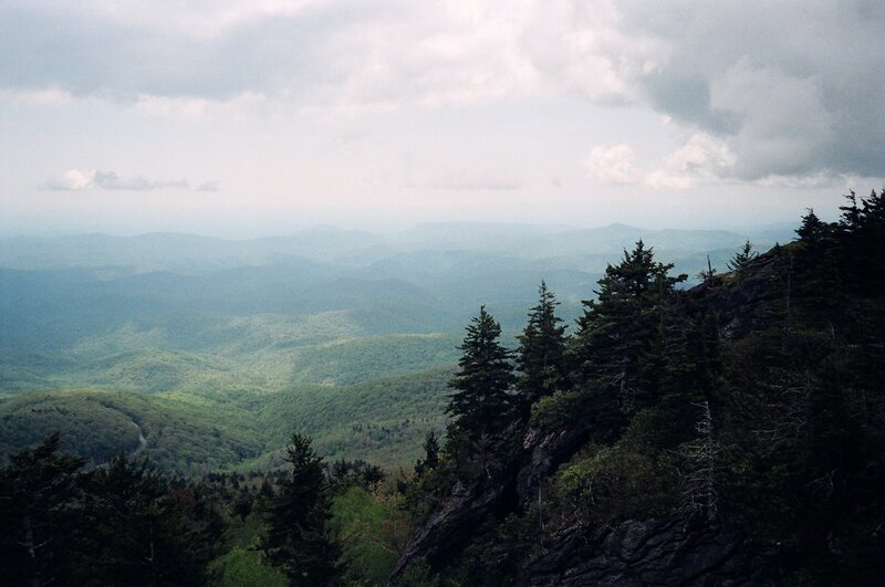 Mountain Ridge with Forest — Green, Serene