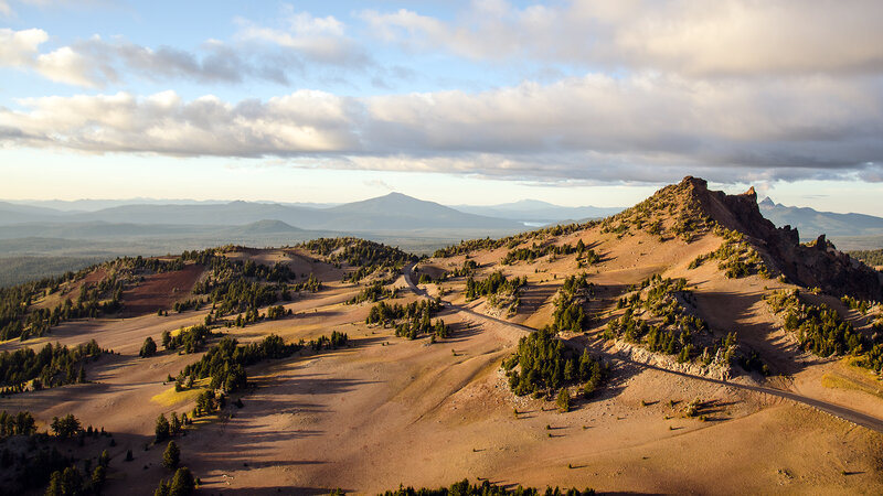 Mountain Ridge with Road