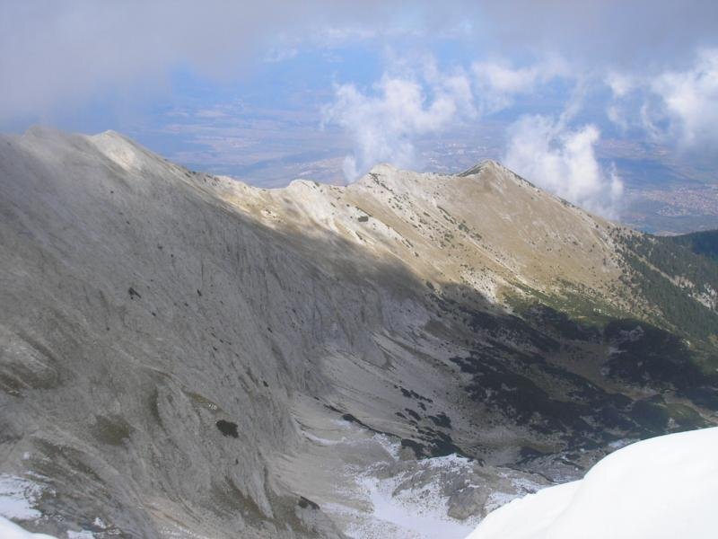 Mountain Ridge with Snow