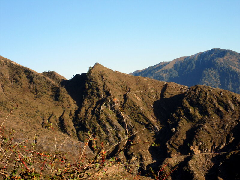 Mountain Ridge with Structure
