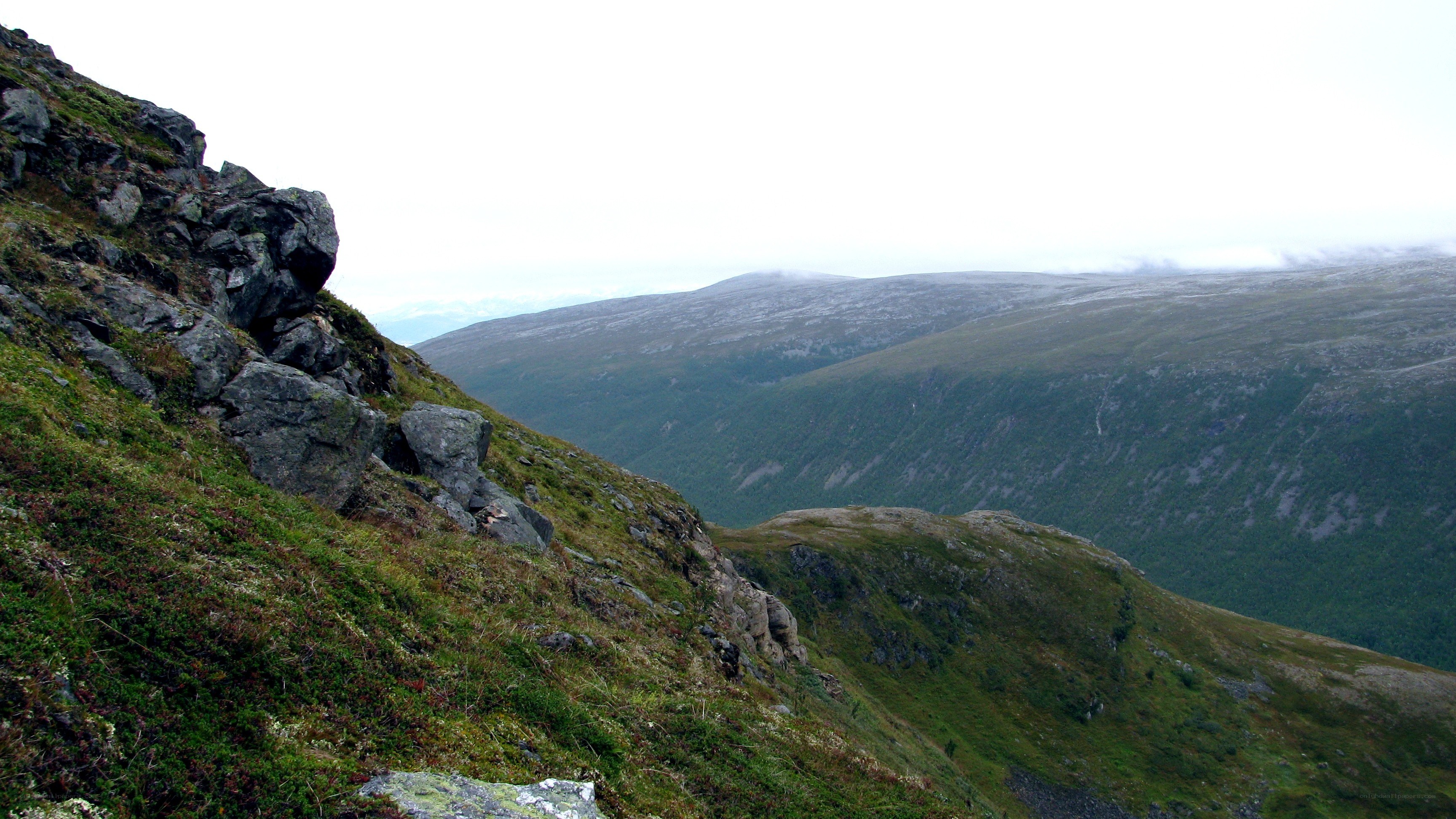 mountain ridge with valley view