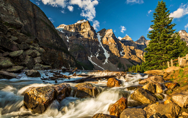 Mountain River Flowing