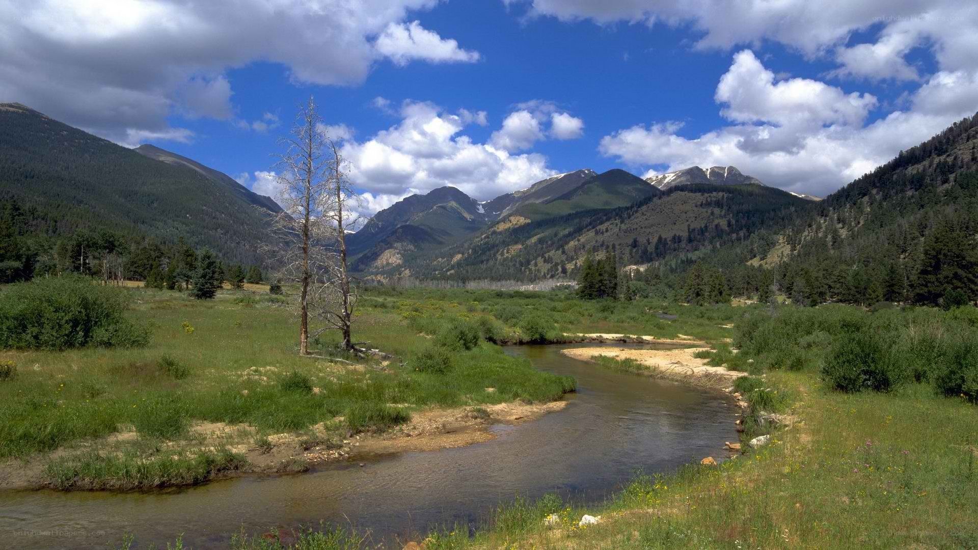 Mountain river in a valley