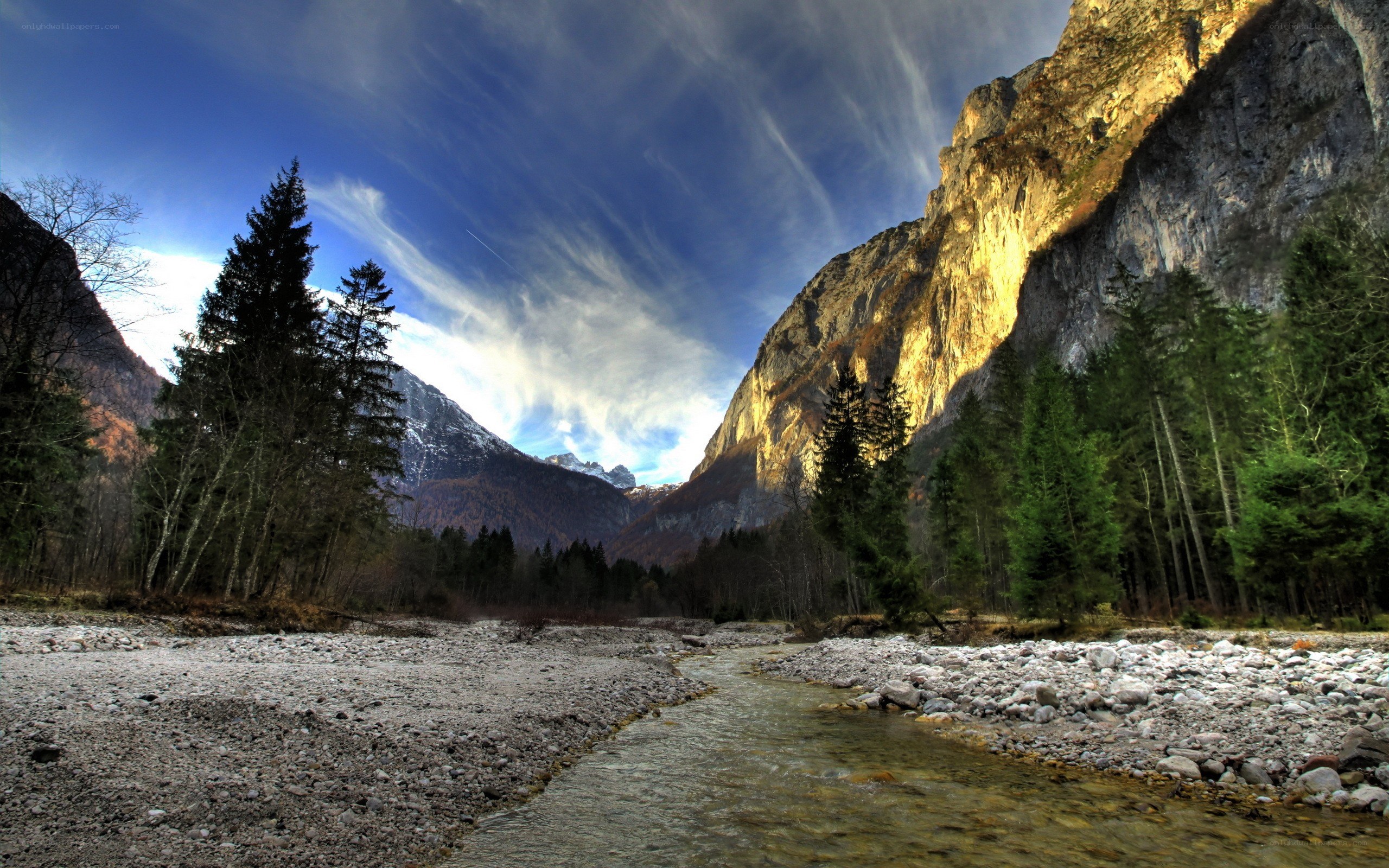 Mountain river in a valley