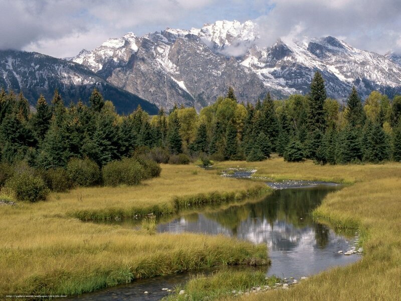 Mountain river in a valley