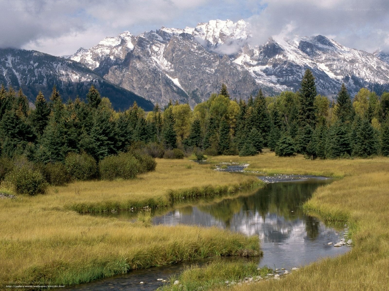 Mountain river in a valley