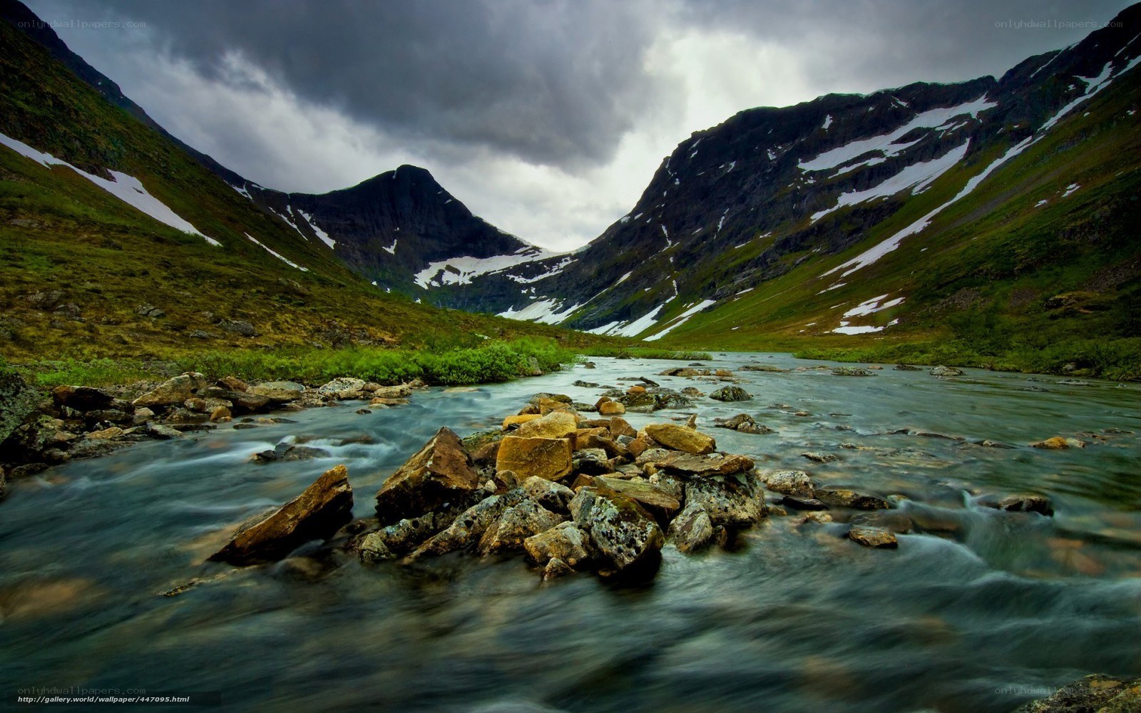 Mountain river in a valley