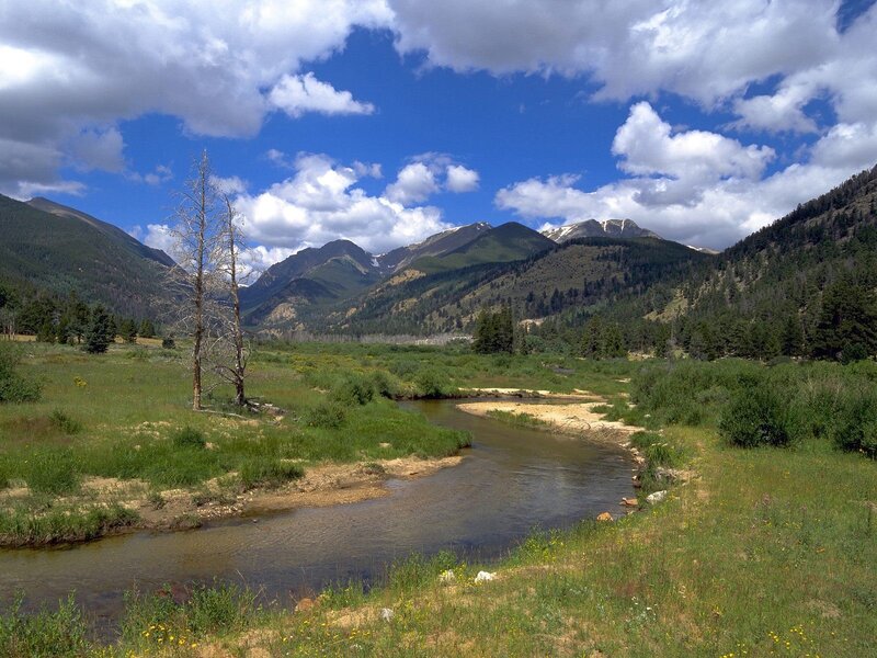 Mountain river in a valley