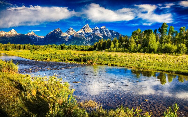 Mountain river landscape