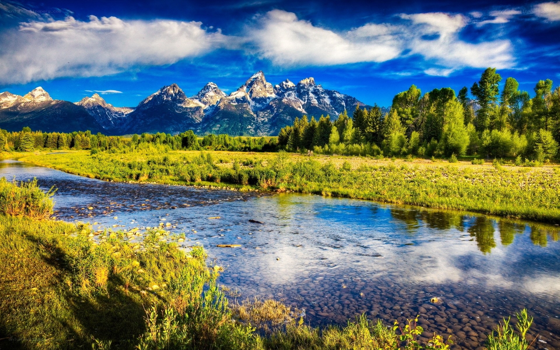 Mountain river landscape