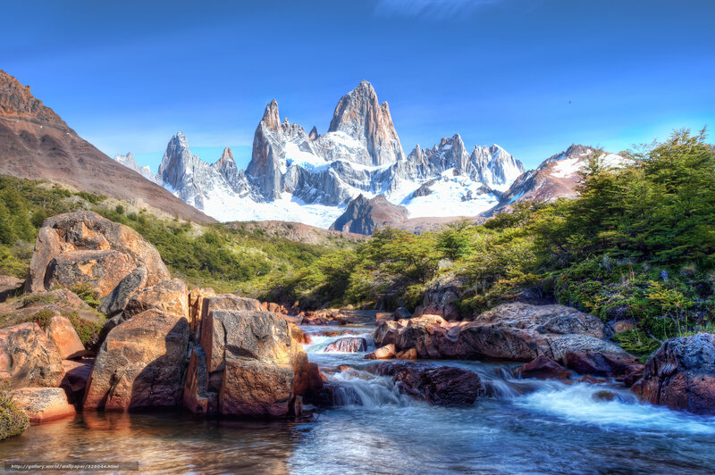 Mountain river landscape