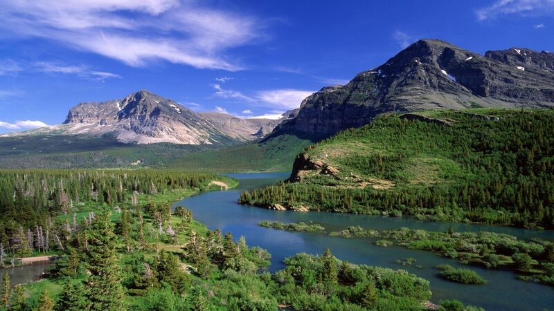 Mountain river landscape
