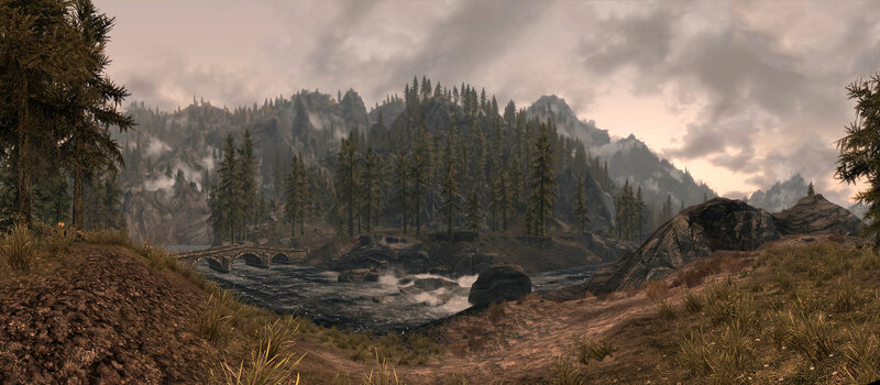 Mountain river landscape