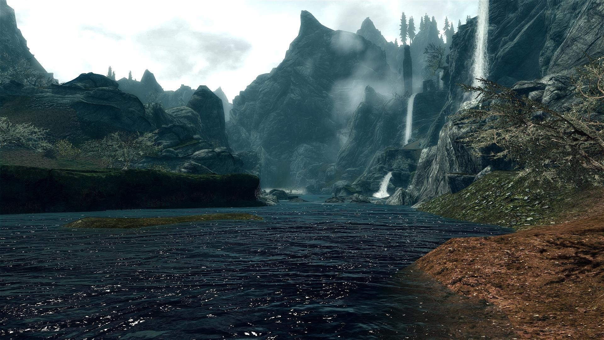 mountain river landscape