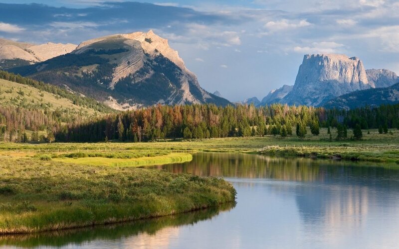 Mountain river landscape