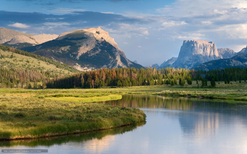 Mountain river landscape