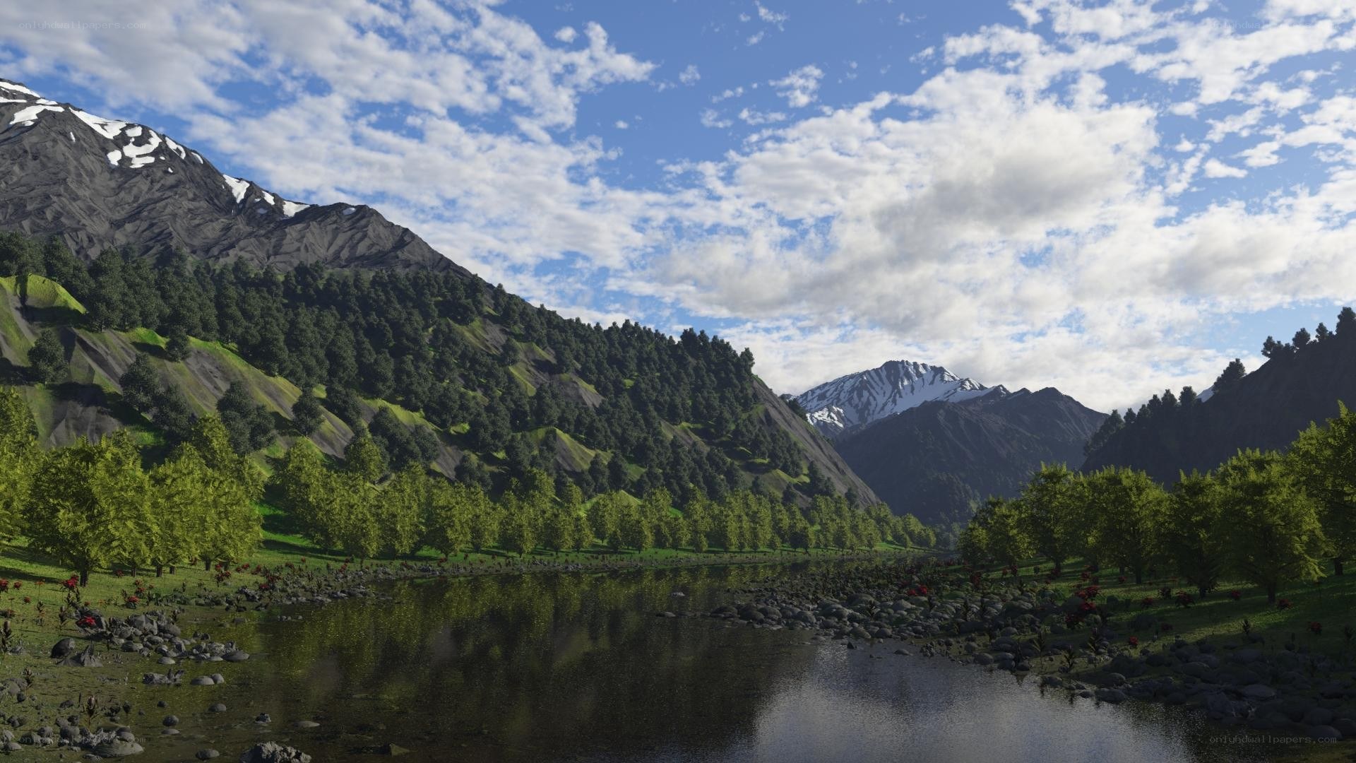 Mountain river landscape