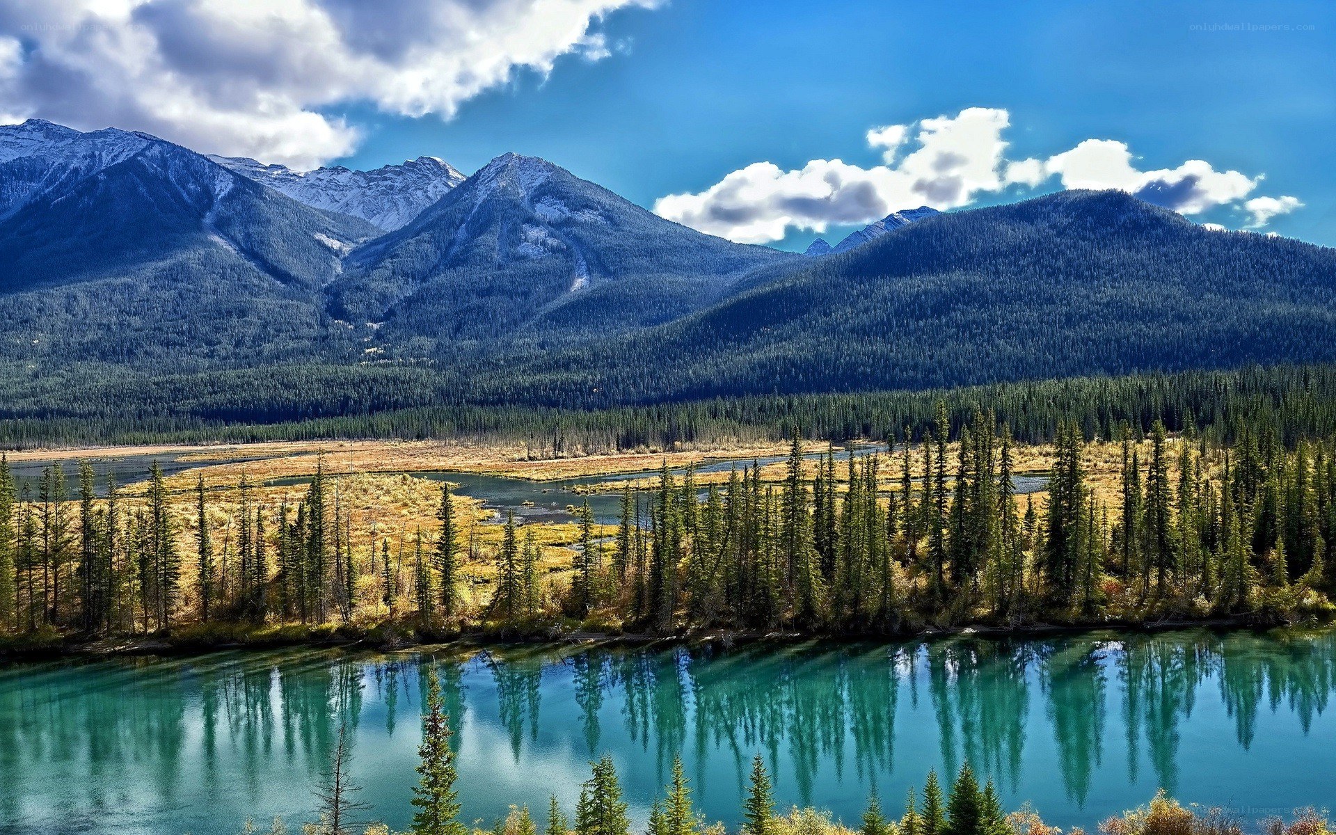 Mountain river landscape