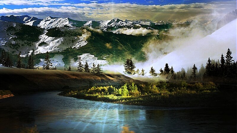Mountain river landscape
