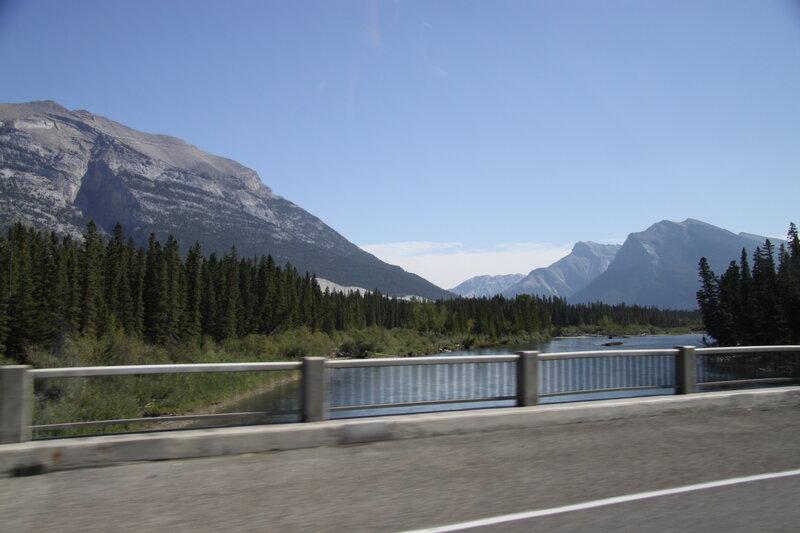 Mountain River Landscape — Blue, Serene, Afternoon, Photograph