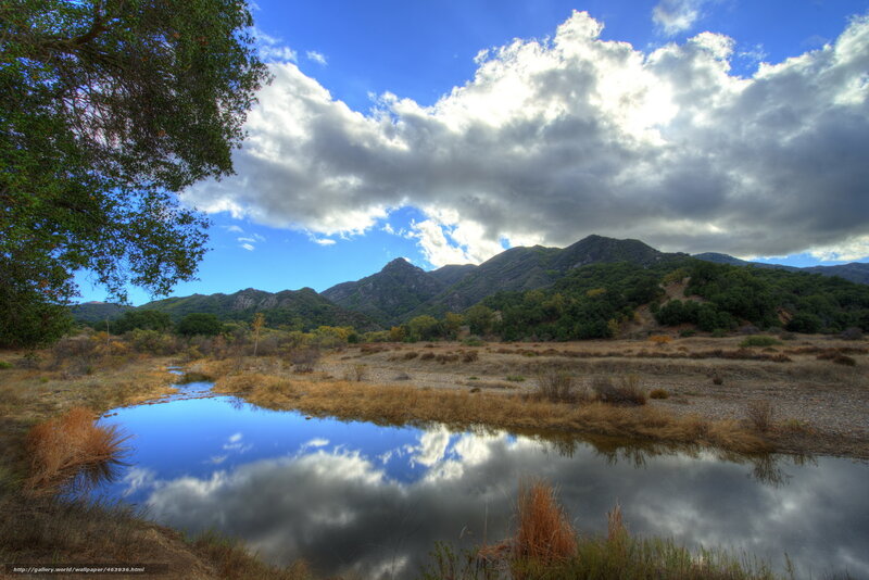 Mountain river reflection