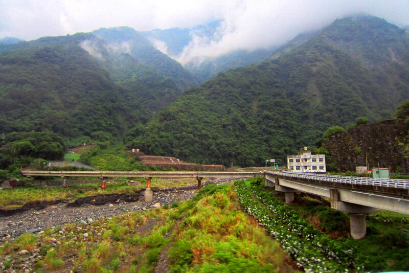 Mountain River Valley — Green, Misty