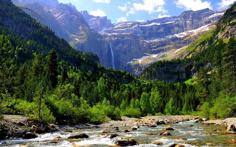 Mountain River Valley — Green