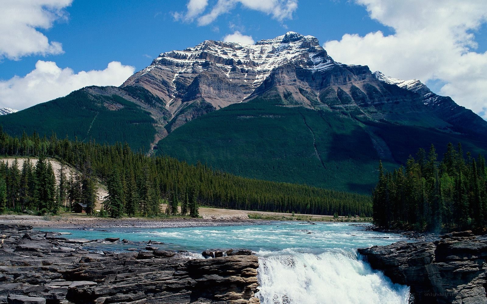 Mountain river waterfall landscape