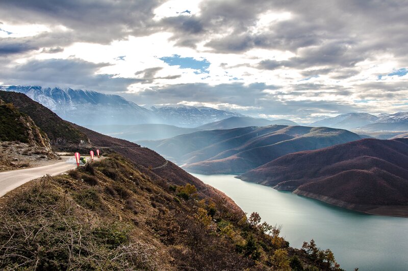 Mountain Road and Lake