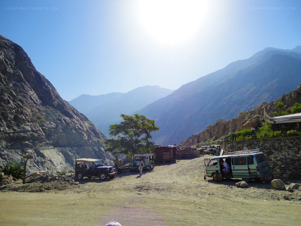 Mountain road in a valley