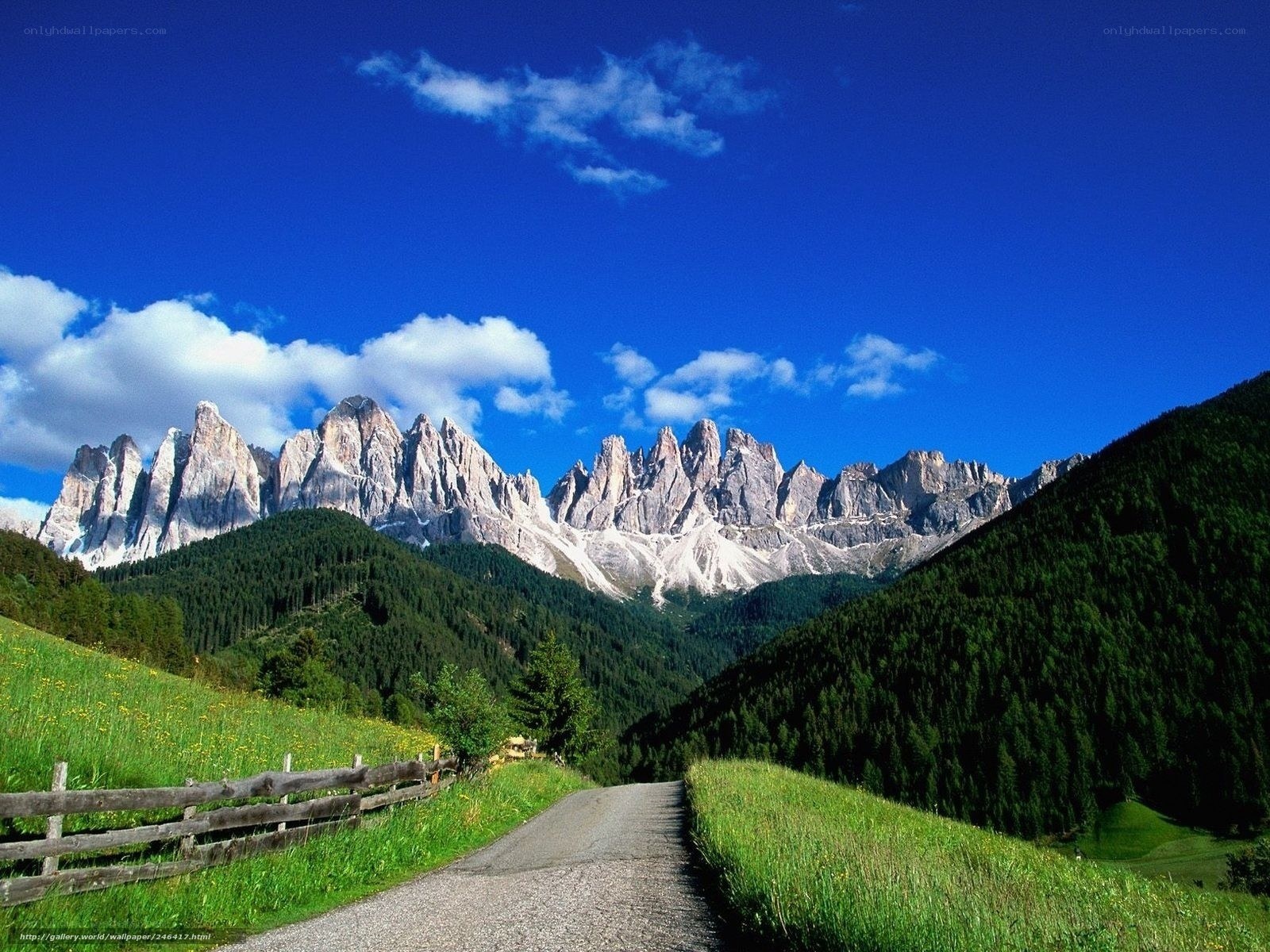 Mountain road in the Dolomites