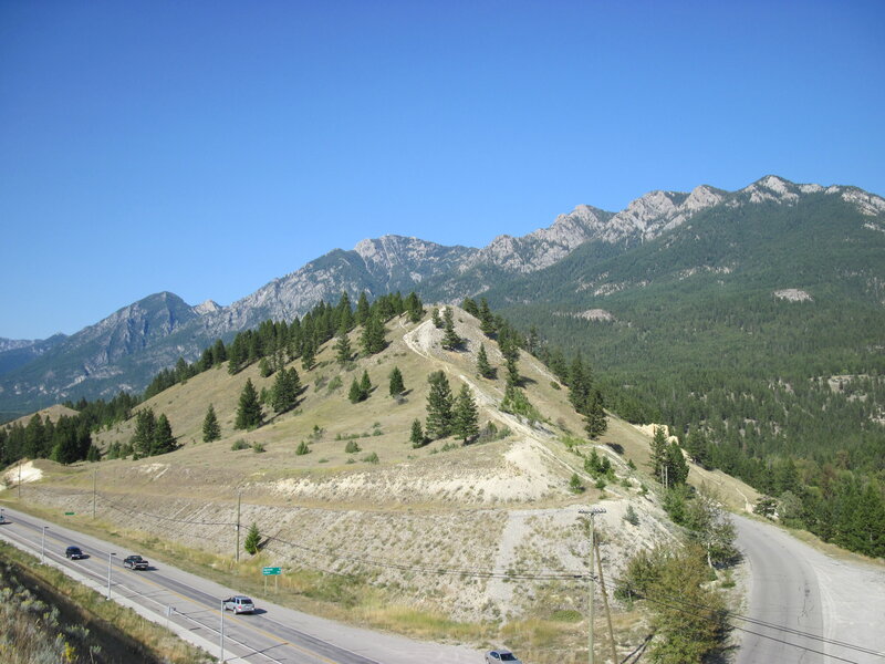 Mountain Road with Cars