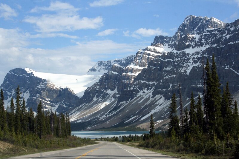 Mountain Road with Lake