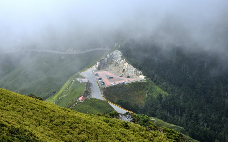 Mountain Road with Parking