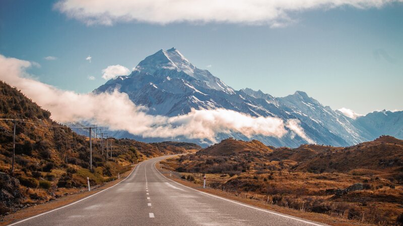 Mountain Road with Peak