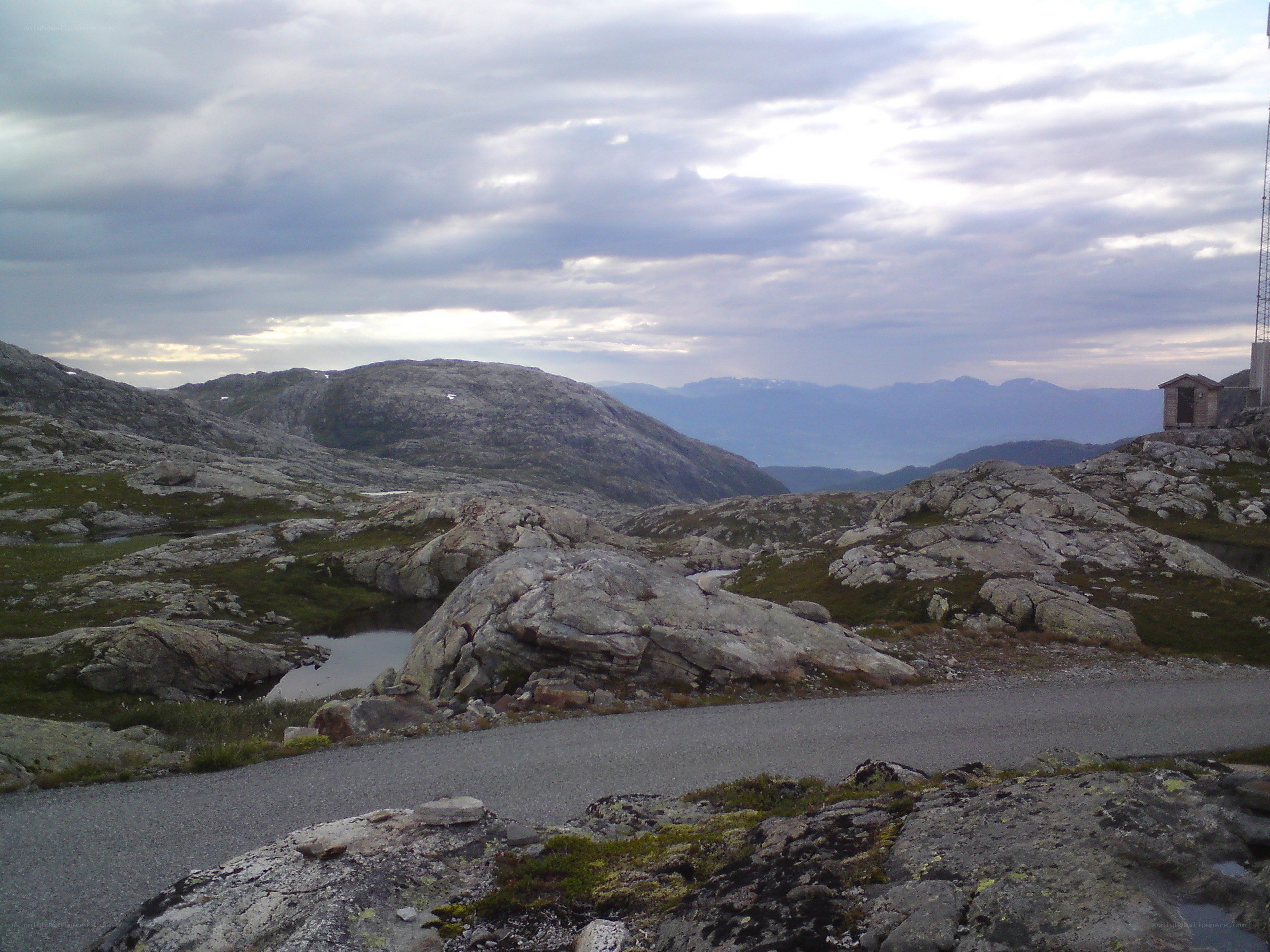 Mountain road with rocky landscape