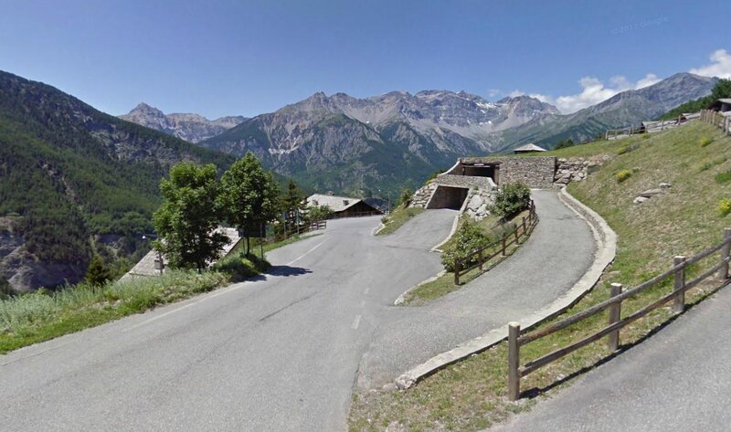 Mountain Road with Tunnel — Blue