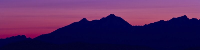 mountain silhouette at dusk
