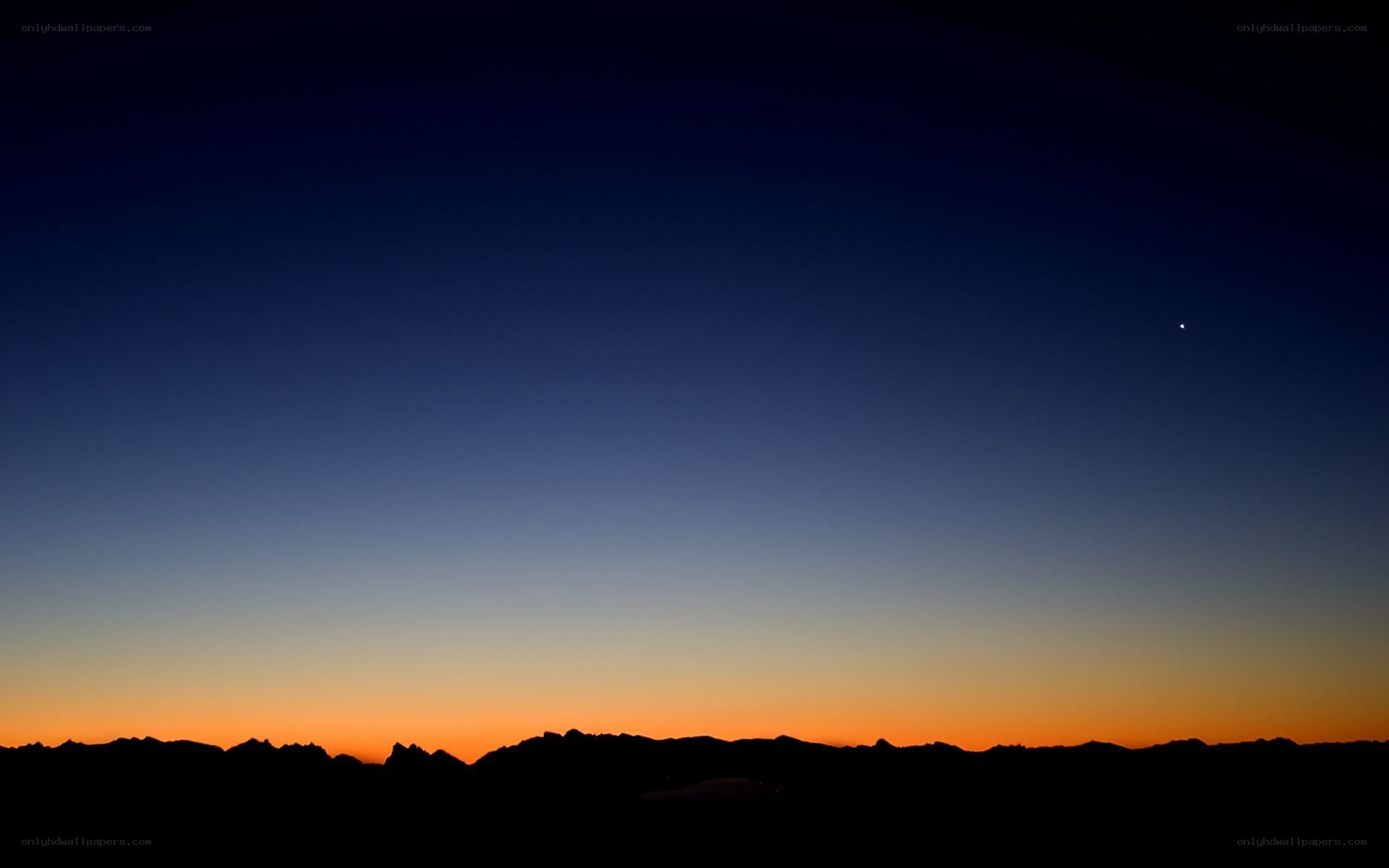 mountain silhouette at dusk
