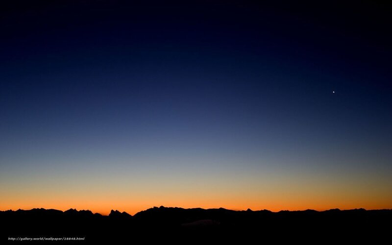 Mountain silhouette at dusk