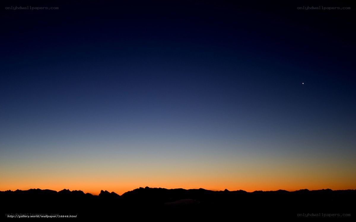 Mountain silhouette at dusk