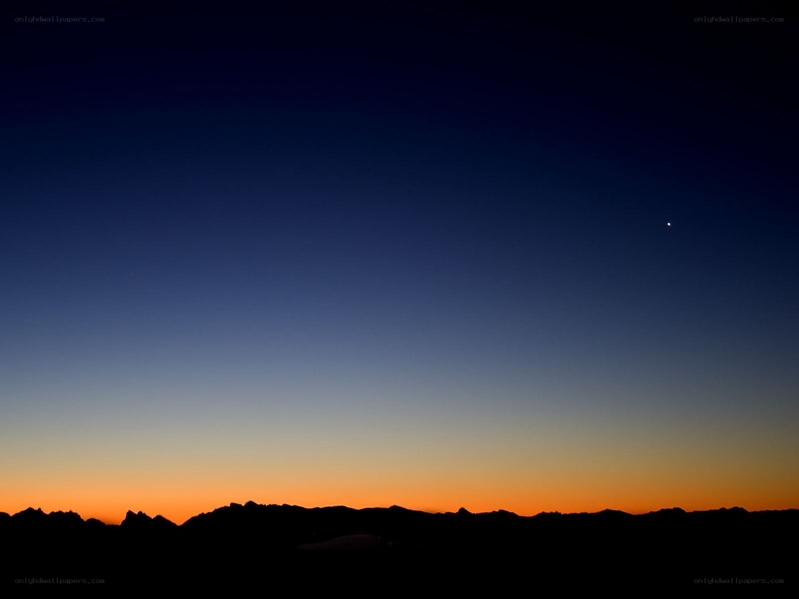 mountain silhouette at dusk