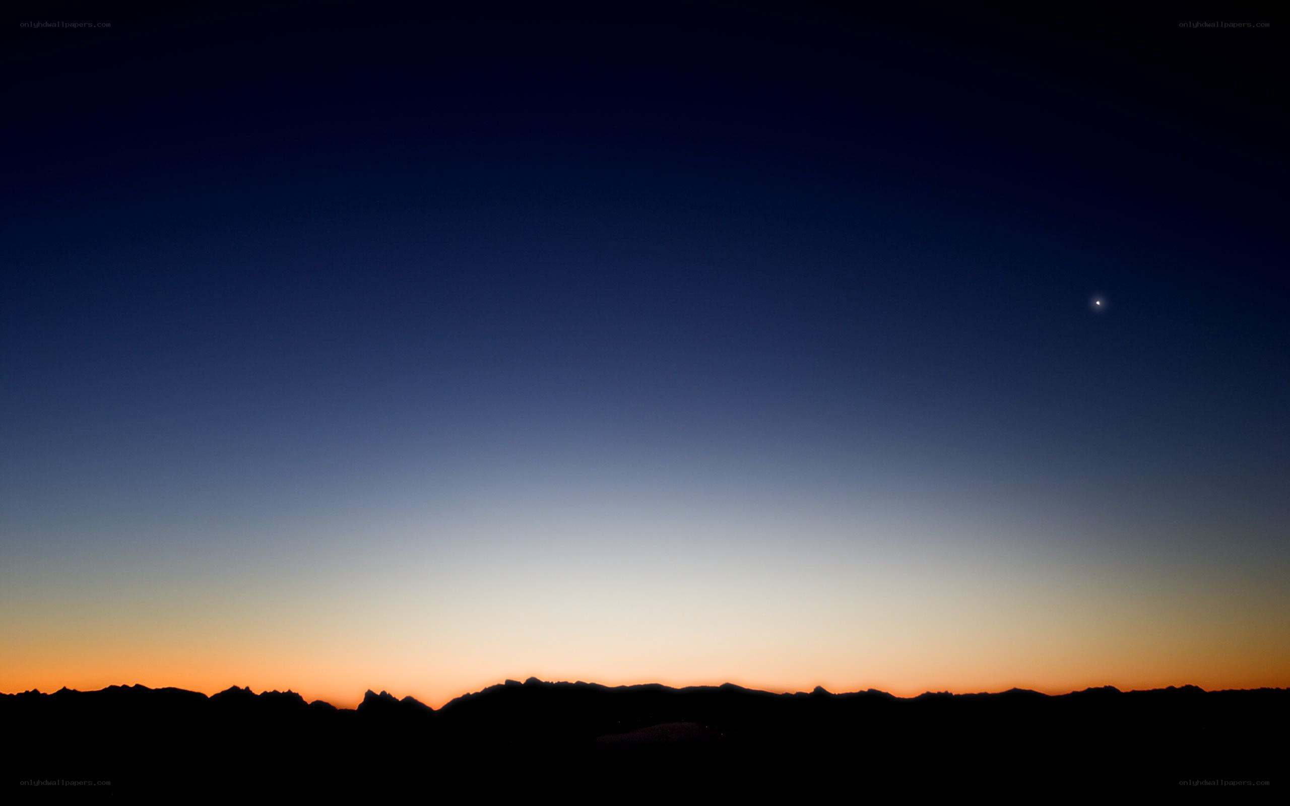 mountain silhouette at dusk