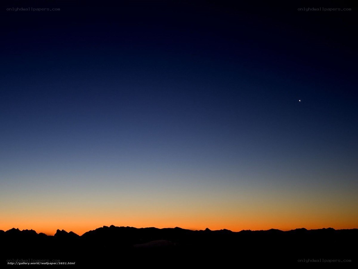 Mountain silhouette at dusk