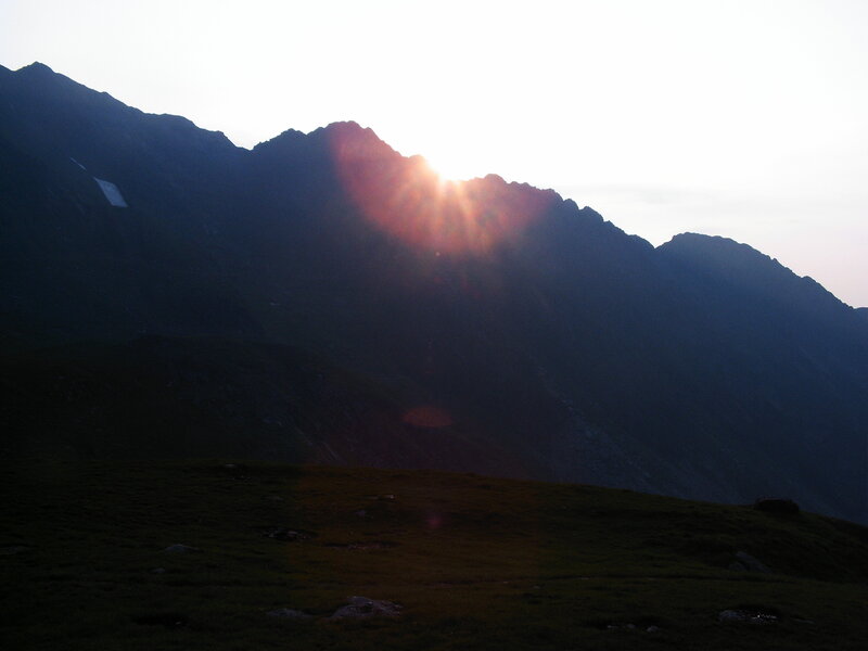 Mountain Silhouette at Sunrise